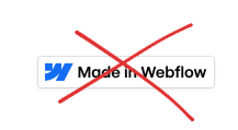 Webflow watermark removed